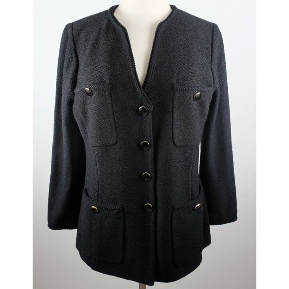 New sz 12 St John black long length jacket - Picture 1 of 6